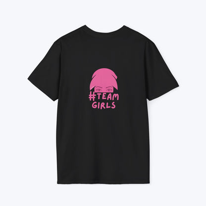 Premium #Team Girls T-Shirt — Pink Script Feminine Crew Tee