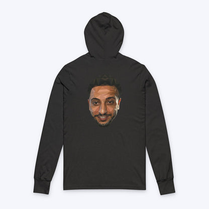NasDas T-Shirt Long Sleeve Tee — Small Chest & Back Portrait