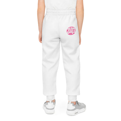 Youth Joggers Premium — 'Team Girls' Pink Logo Sweatpants for Kids