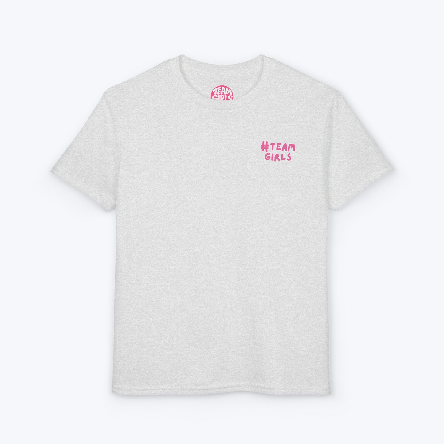 Premium Youth T-Shirt - #Team Girls Pink Chest Logo, Kids Team Spirit Shirt
