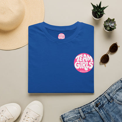 Team Girls Premium T-Shirt — Pink Retro Logo Tee for Women & Girls
