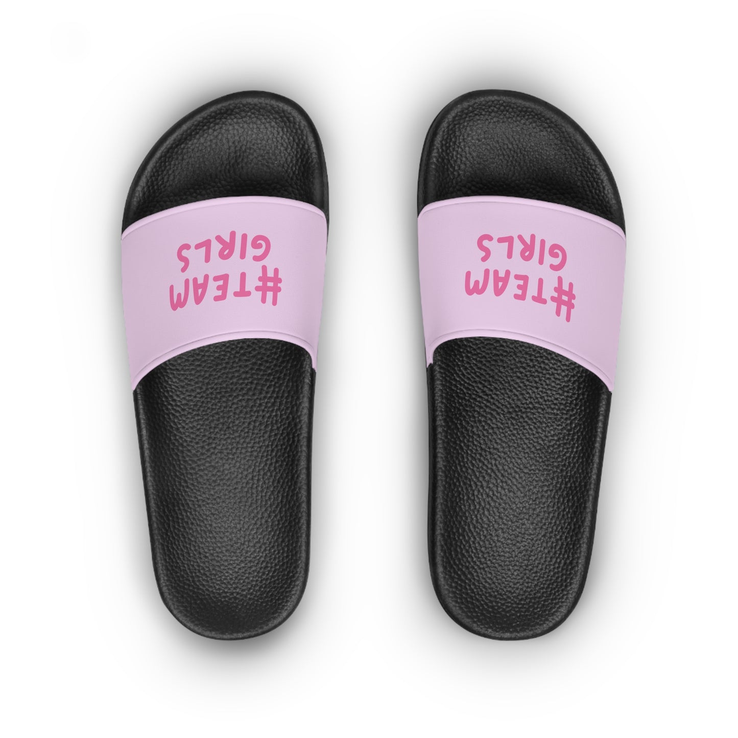 Premium #Team Girls Slide Sandals — Pink Women's Pool & Beach Slides