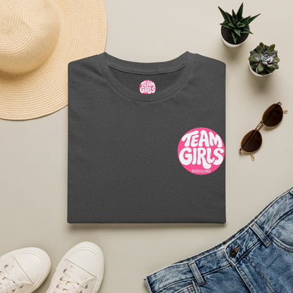 Team Girls Premium T-Shirt — Pink Retro Logo Tee for Women & Girls