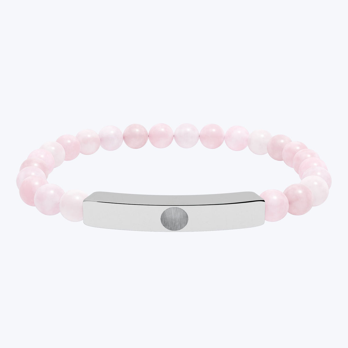 Engravable Natural Stone Bead Bar Bracelet — Premium Stretch Healing Bracelet