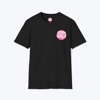 Team Girls Premium T-Shirt — Pink Retro Logo Tee for Women & Girls