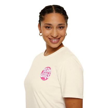 Team Girls Premium T-Shirt — Pink Retro Logo Tee for Women & Girls