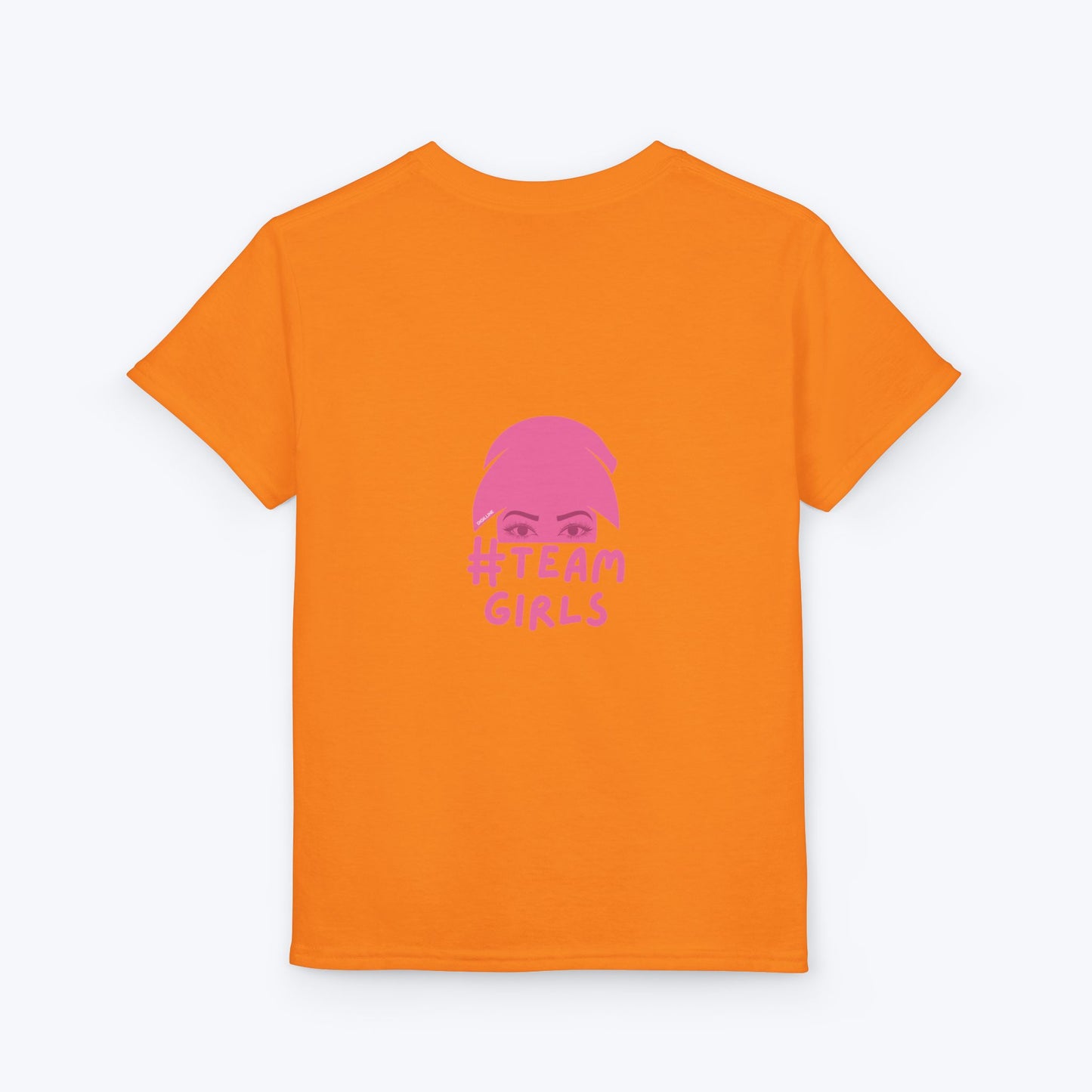 Premium Youth T-Shirt - #Team Girls Pink Chest Logo, Kids Team Spirit Shirt