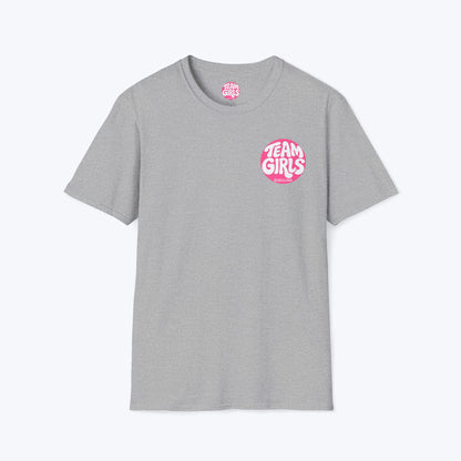 Team Girls Premium T-Shirt — Pink Retro Logo Tee for Women & Girls