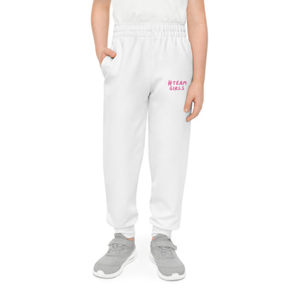 Youth Joggers Premium — 'Team Girls' Pink Logo Sweatpants for Kids