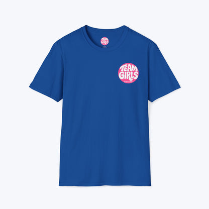 Team Girls Premium T-Shirt — Pink Retro Logo Tee for Women & Girls