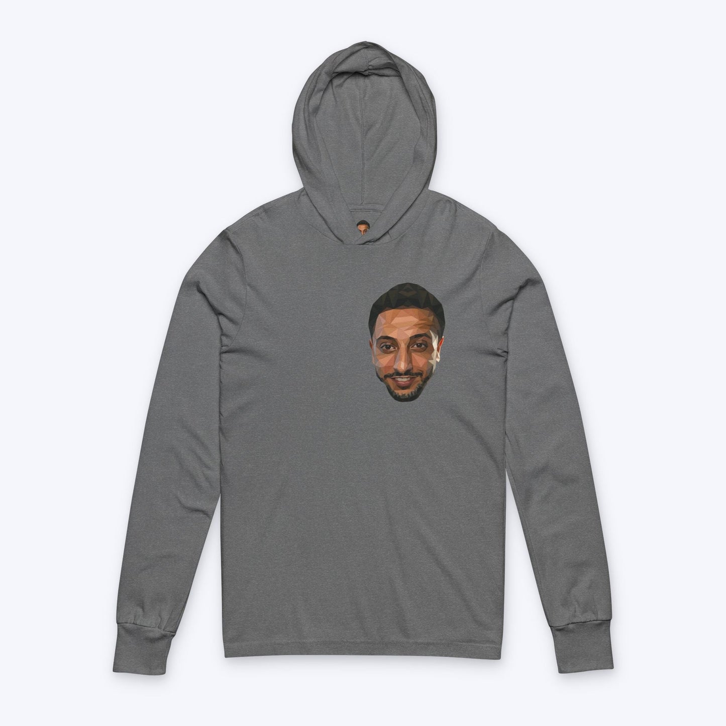 NasDas T-Shirt Long Sleeve Tee — Small Chest & Back Portrait