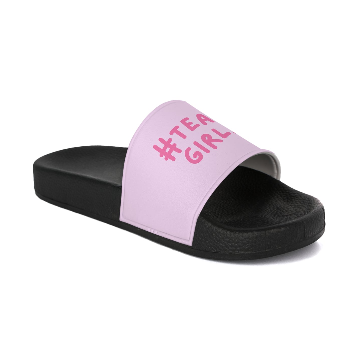 Premium #Team Girls Slide Sandals — Pink Women's Pool & Beach Slides