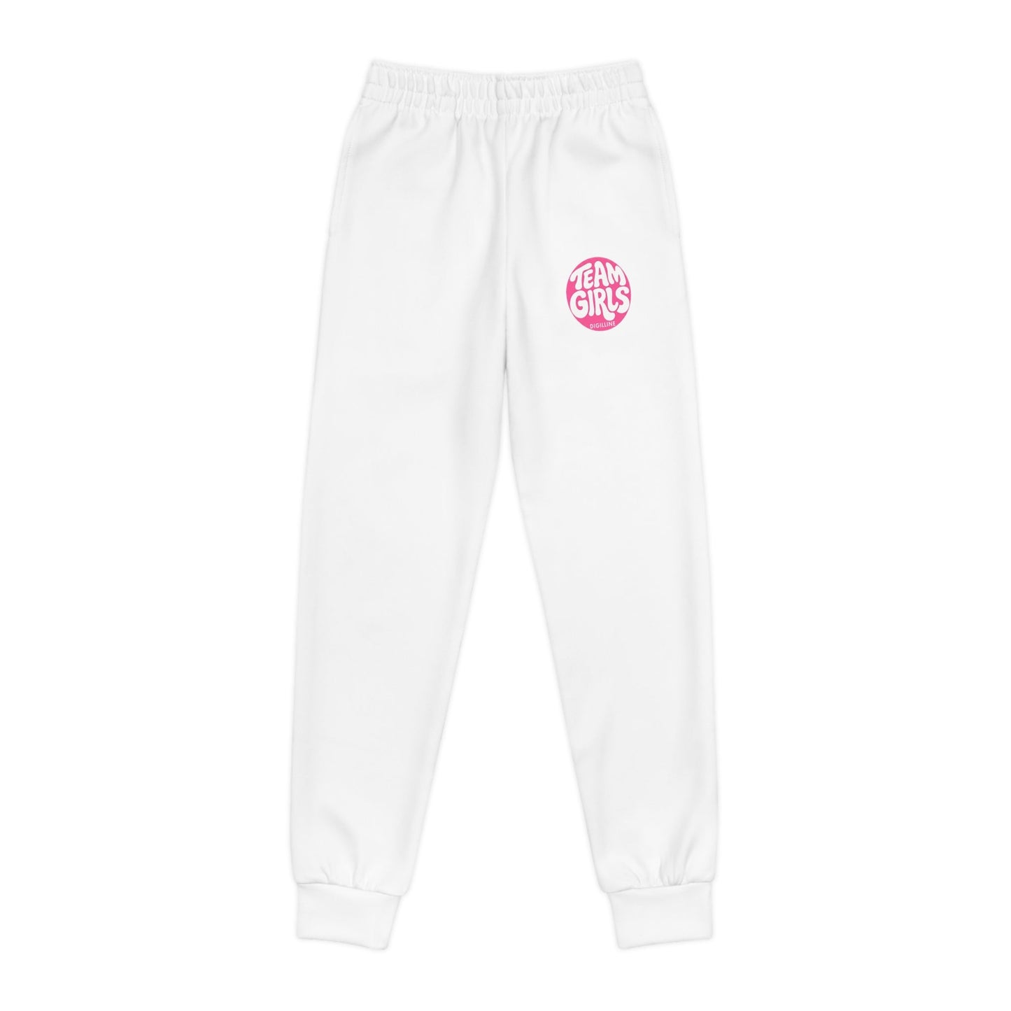 Youth Joggers Premium — 'Team Girls' Pink Logo Sweatpants for Kids