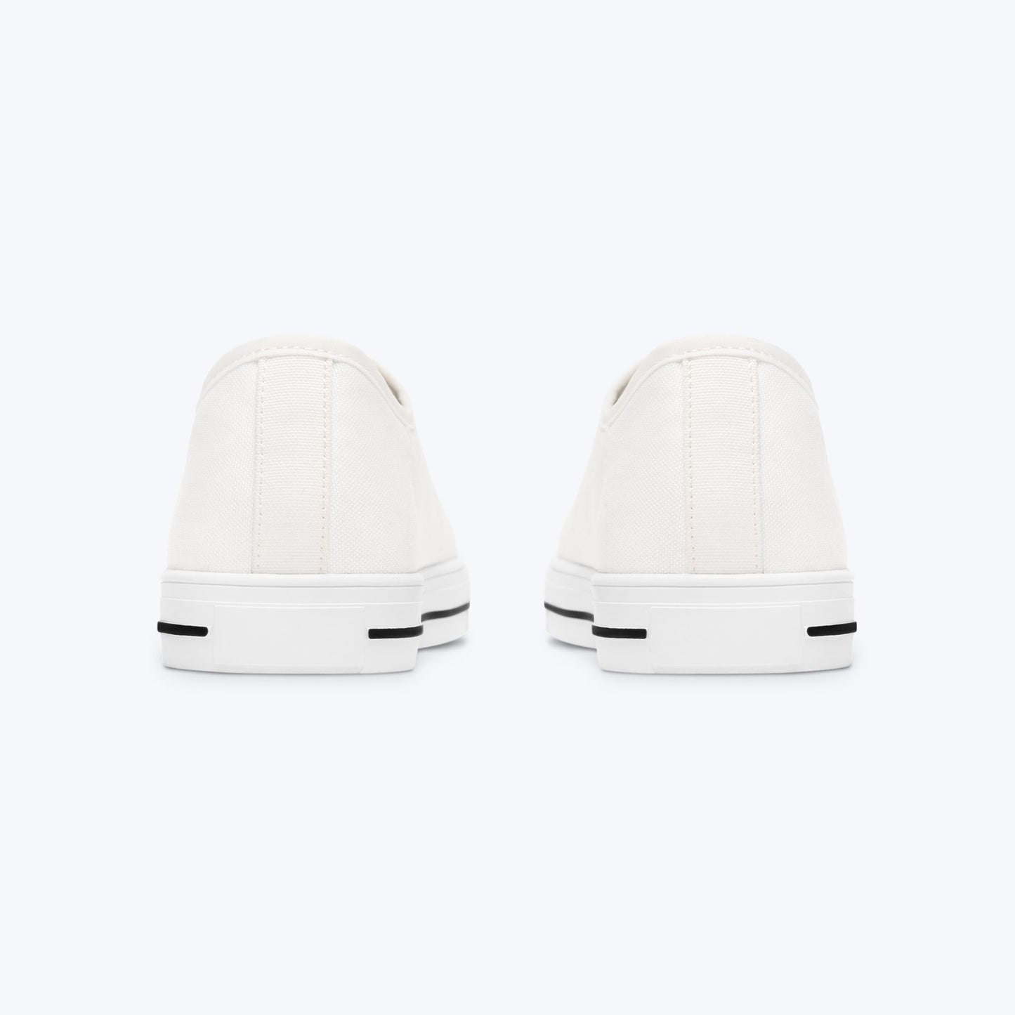 Premium Low Top Sneakers — White "#Team Girls" Casual Canvas Shoes
