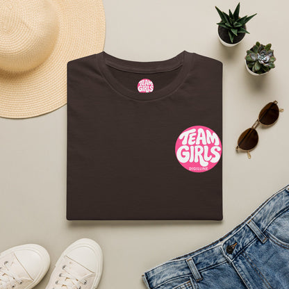 Team Girls Premium T-Shirt — Pink Retro Logo Tee for Women & Girls