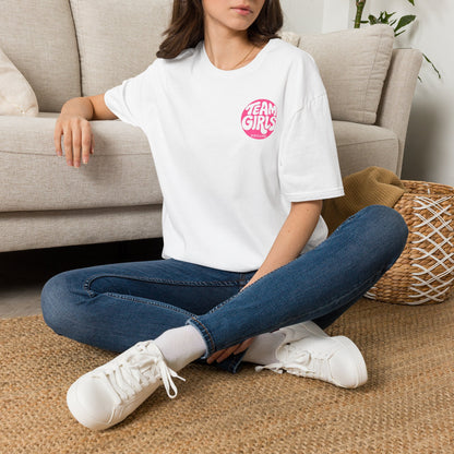 Team Girls Premium T-Shirt — Pink Retro Logo Tee for Women & Girls