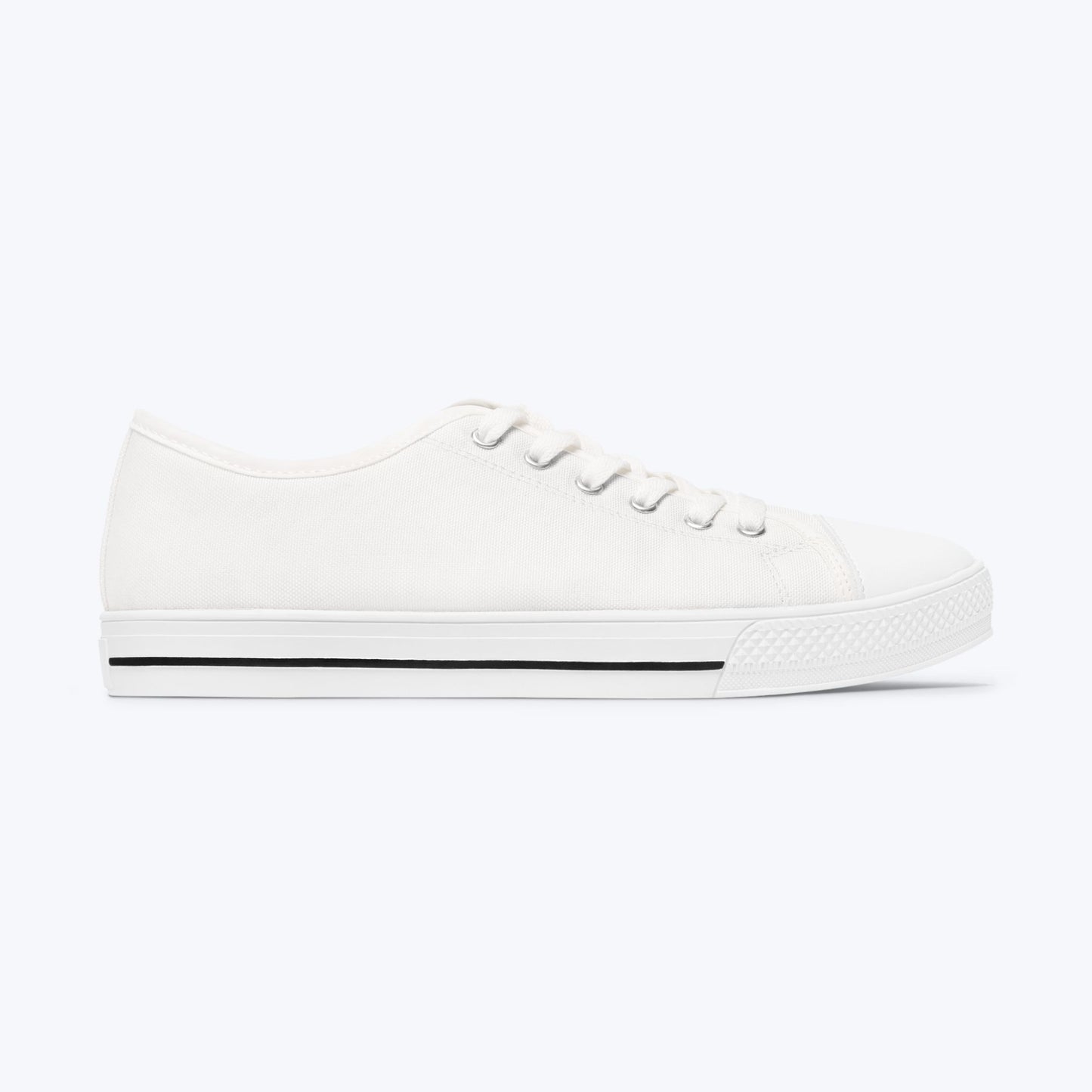 Premium Low Top Sneakers — White "#Team Girls" Casual Canvas Shoes