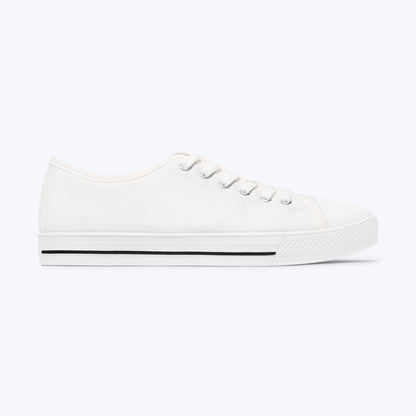 Premium Low Top Sneakers — White "#Team Girls" Casual Canvas Shoes