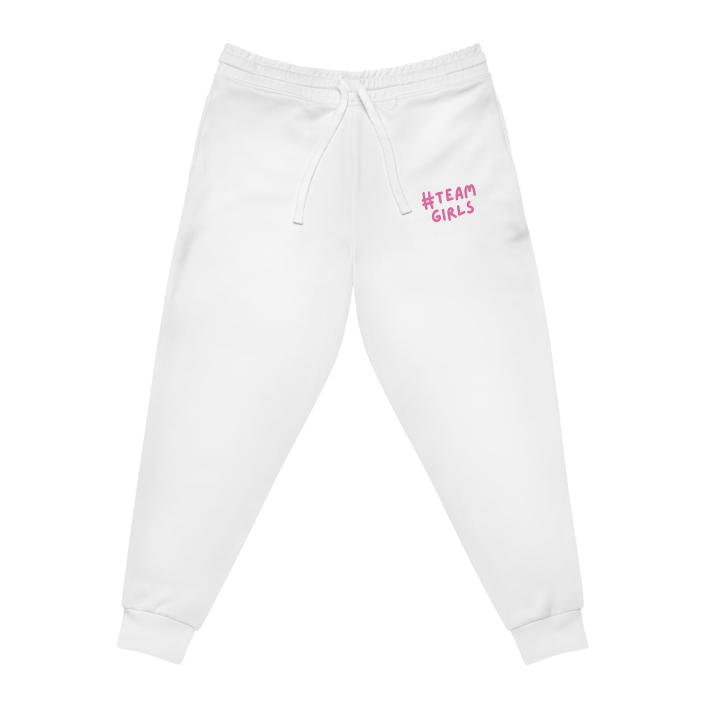 Premium #Team Girls Athletic Joggers — Women's Cozy Pink Script Sweatpants