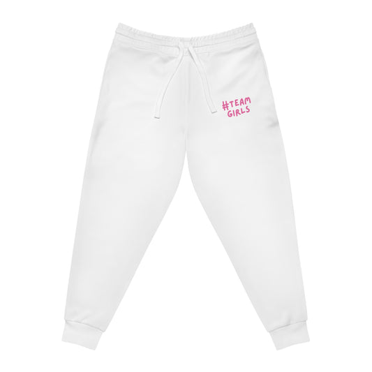 Premium #Team Girls Athletic Joggers — Women's Cozy Pink Script Sweatpants