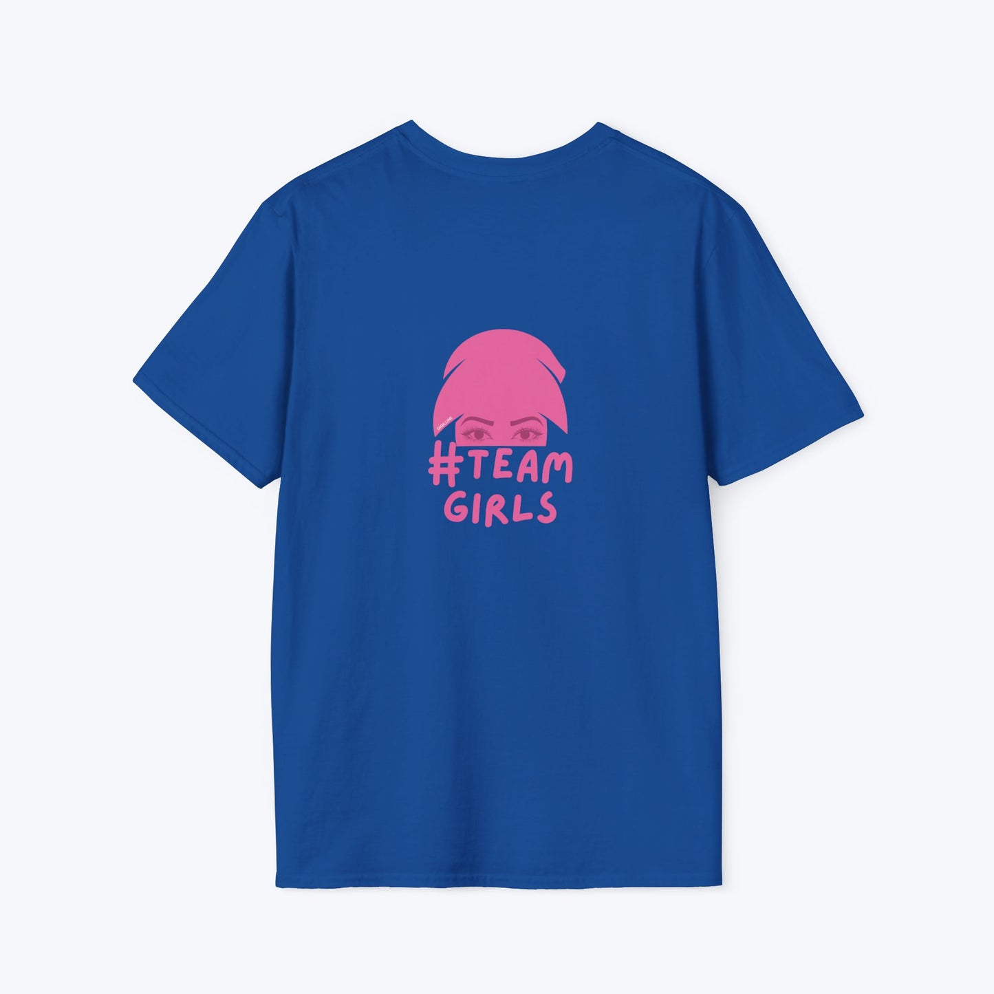 Premium #Team Girls T-Shirt — Pink Script Feminine Crew Tee