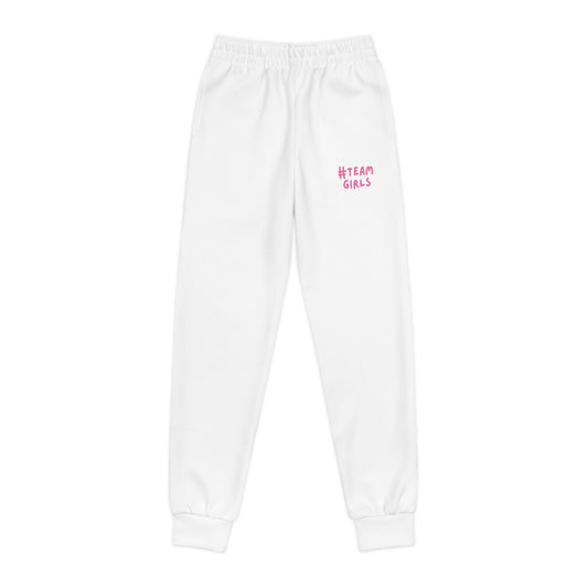Youth Joggers Premium — 'Team Girls' Pink Logo Sweatpants for Kids