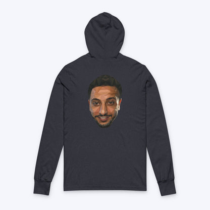 NasDas T-Shirt Long Sleeve Tee — Small Chest & Back Portrait