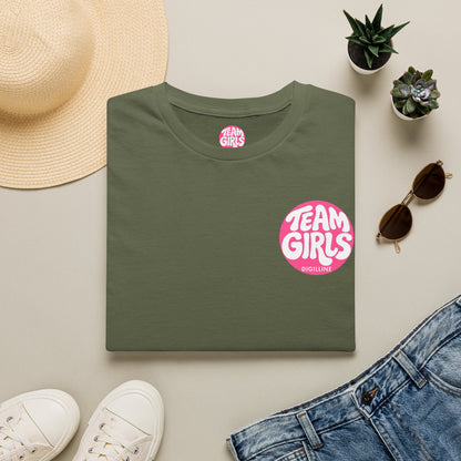 Team Girls Premium T-Shirt — Pink Retro Logo Tee for Women & Girls