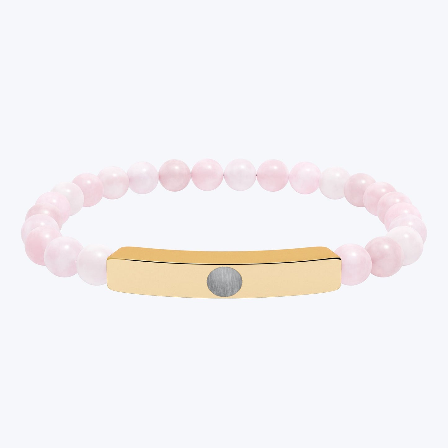 Engravable Natural Stone Bead Bar Bracelet — Premium Stretch Healing Bracelet