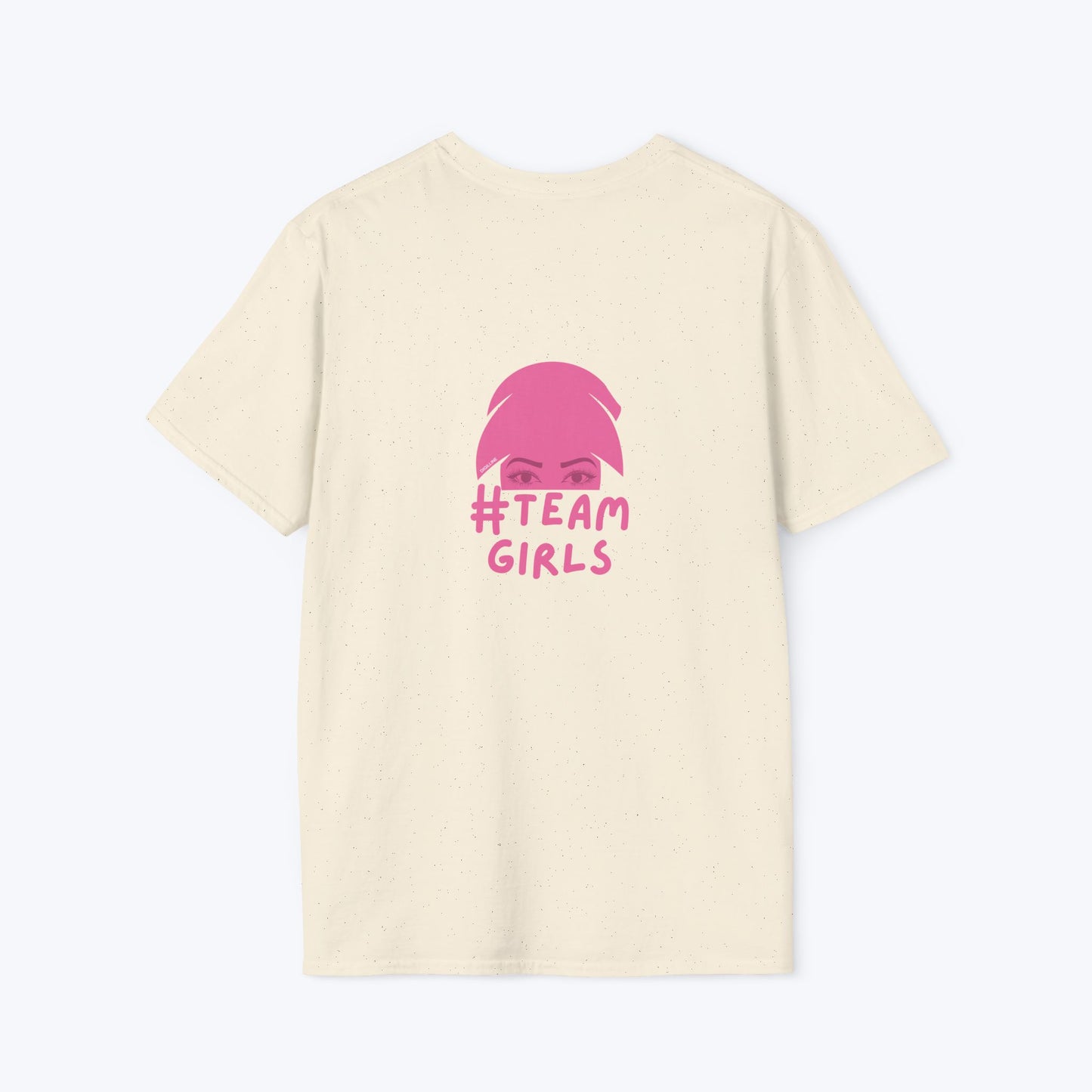 Premium #Team Girls T-Shirt — Pink Script Feminine Crew Tee