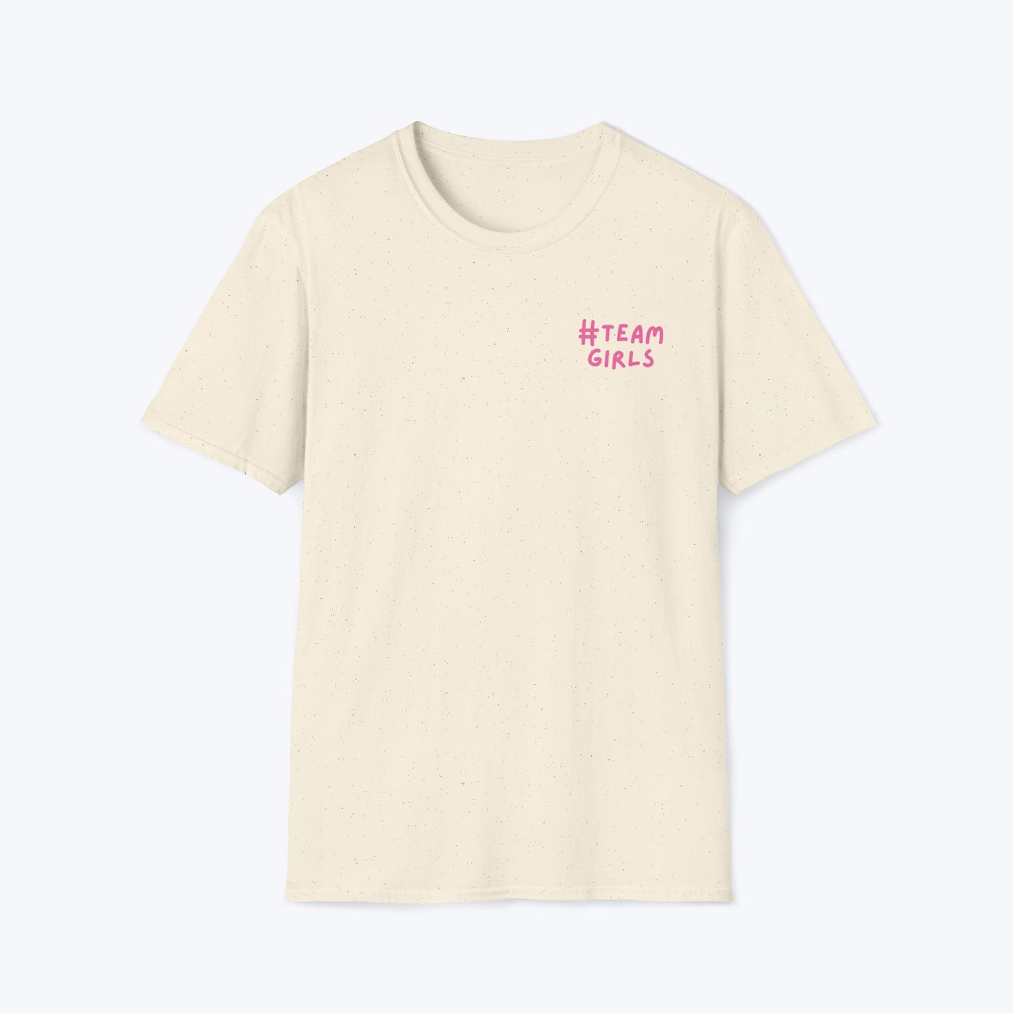 Premium #Team Girls T-Shirt — Pink Script Feminine Crew Tee