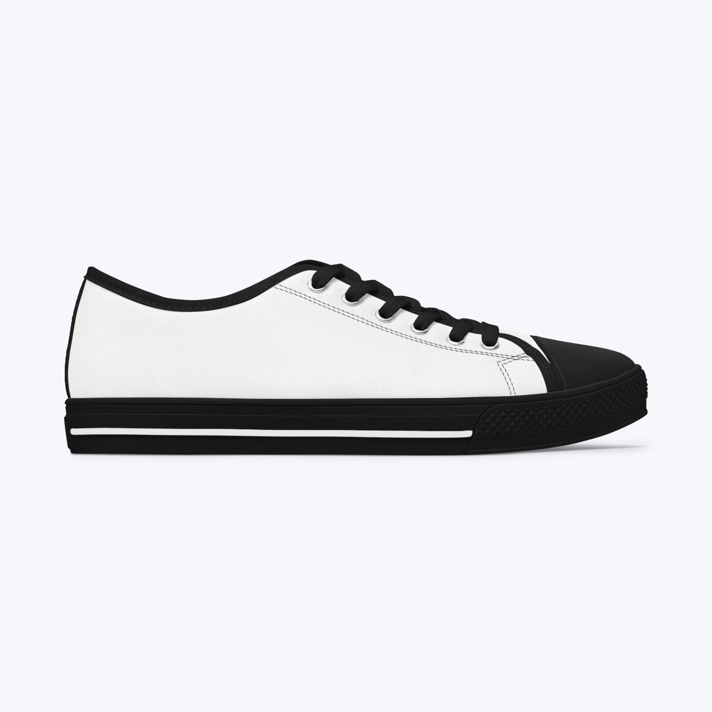 Premium Low Top Sneakers — White "#Team Girls" Casual Canvas Shoes