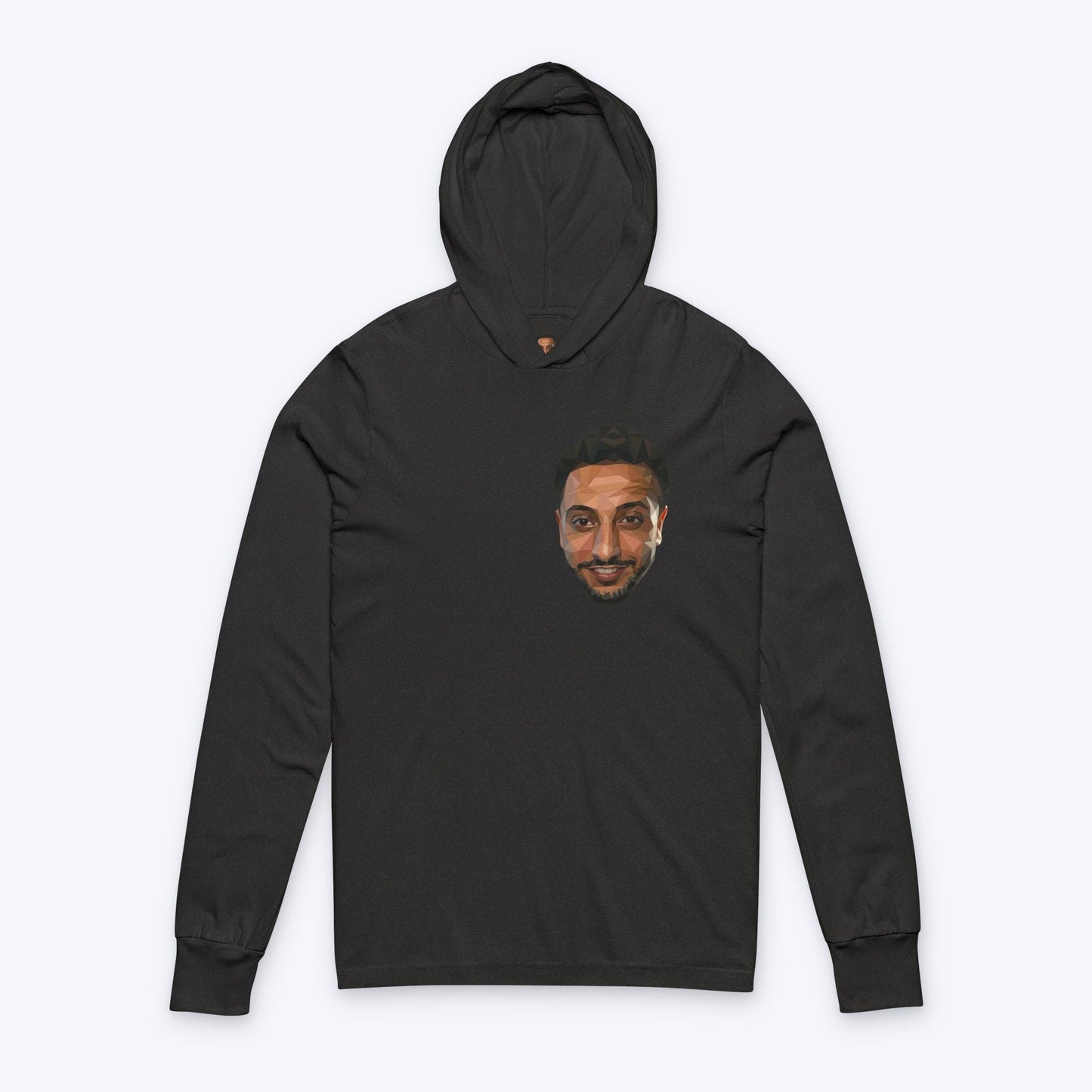 NasDas T-Shirt Long Sleeve Tee — Small Chest & Back Portrait
