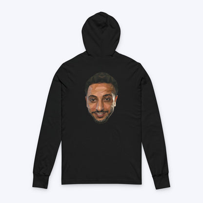 NasDas T-Shirt Long Sleeve Tee — Small Chest & Back Portrait