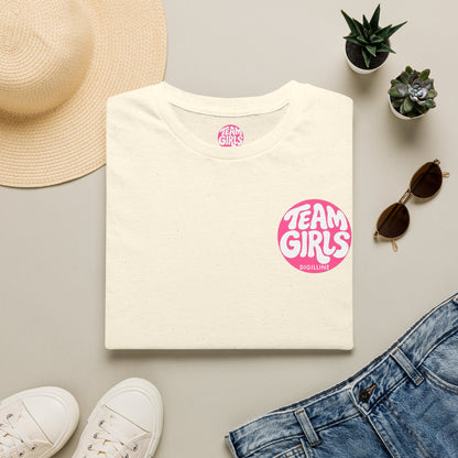 Team Girls Premium T-Shirt — Pink Retro Logo Tee for Women & Girls