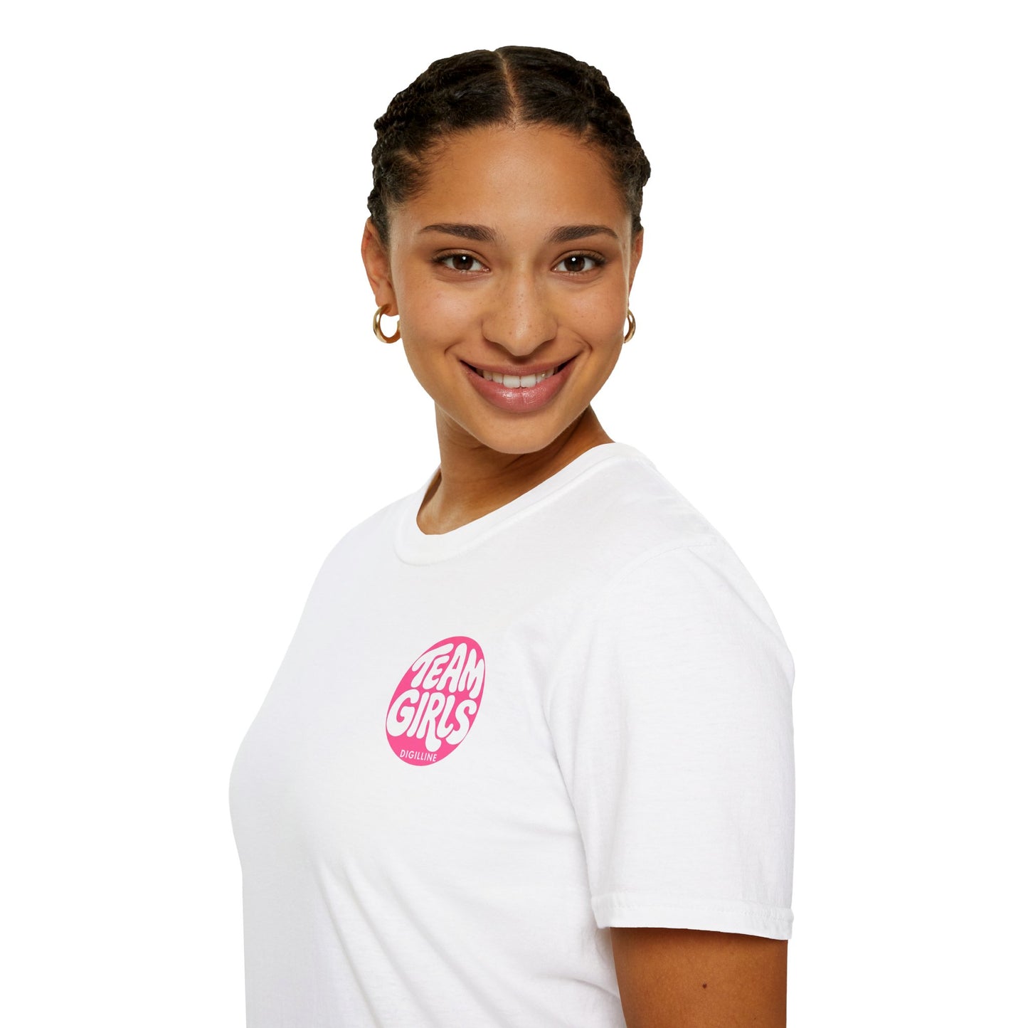 Team Girls Premium T-Shirt — Pink Retro Logo Tee for Women & Girls
