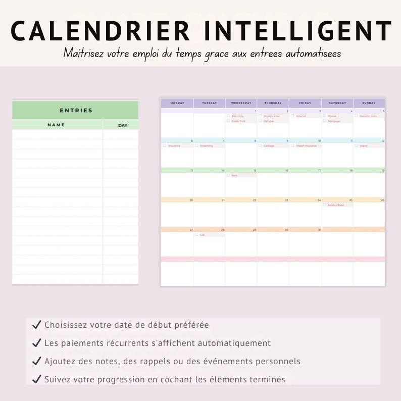 Pack planificateur de budget intelligent pour économiser 300€/mois +bonus!