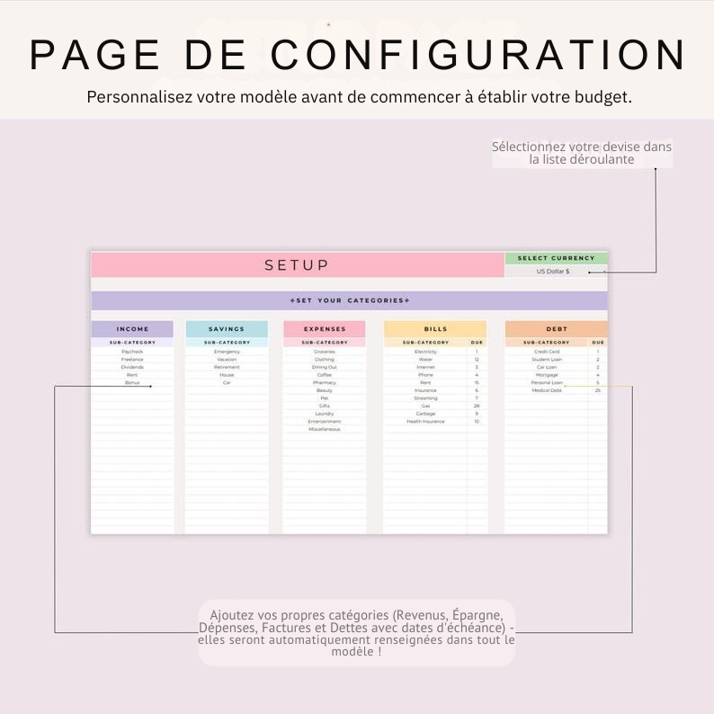 Pack planificateur de budget intelligent pour économiser 300€/mois +bonus!