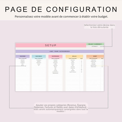 Pack planificateur de budget intelligent pour économiser 300€/mois +bonus!